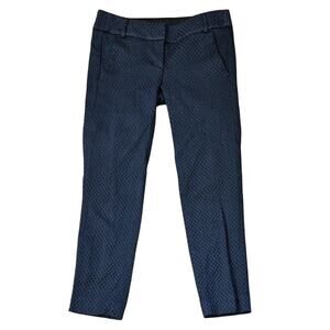 LOFT Marisa Skinny Dark Blue Textured Cropped Pants Size 2